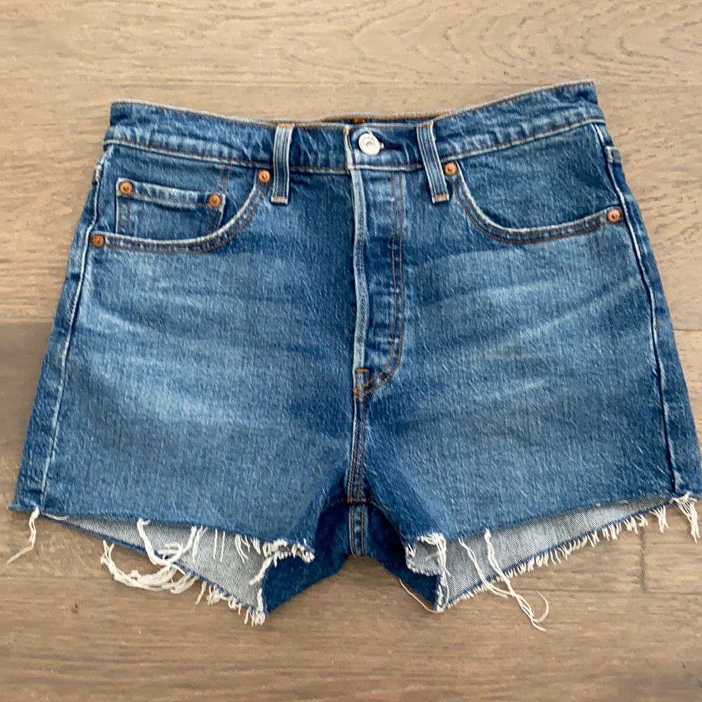 Levi’s 501 butterfly denim cut off‘s